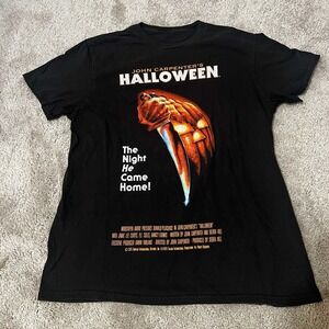 JOHN CARPENTER'S HALLOWEEN Official 1978 Horror Movie Poster‎ T-Shirt L Vintage